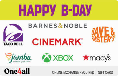 One4all Happy B-Day Gift Card
